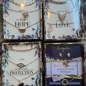 Precious Stone Necklace Set all 4